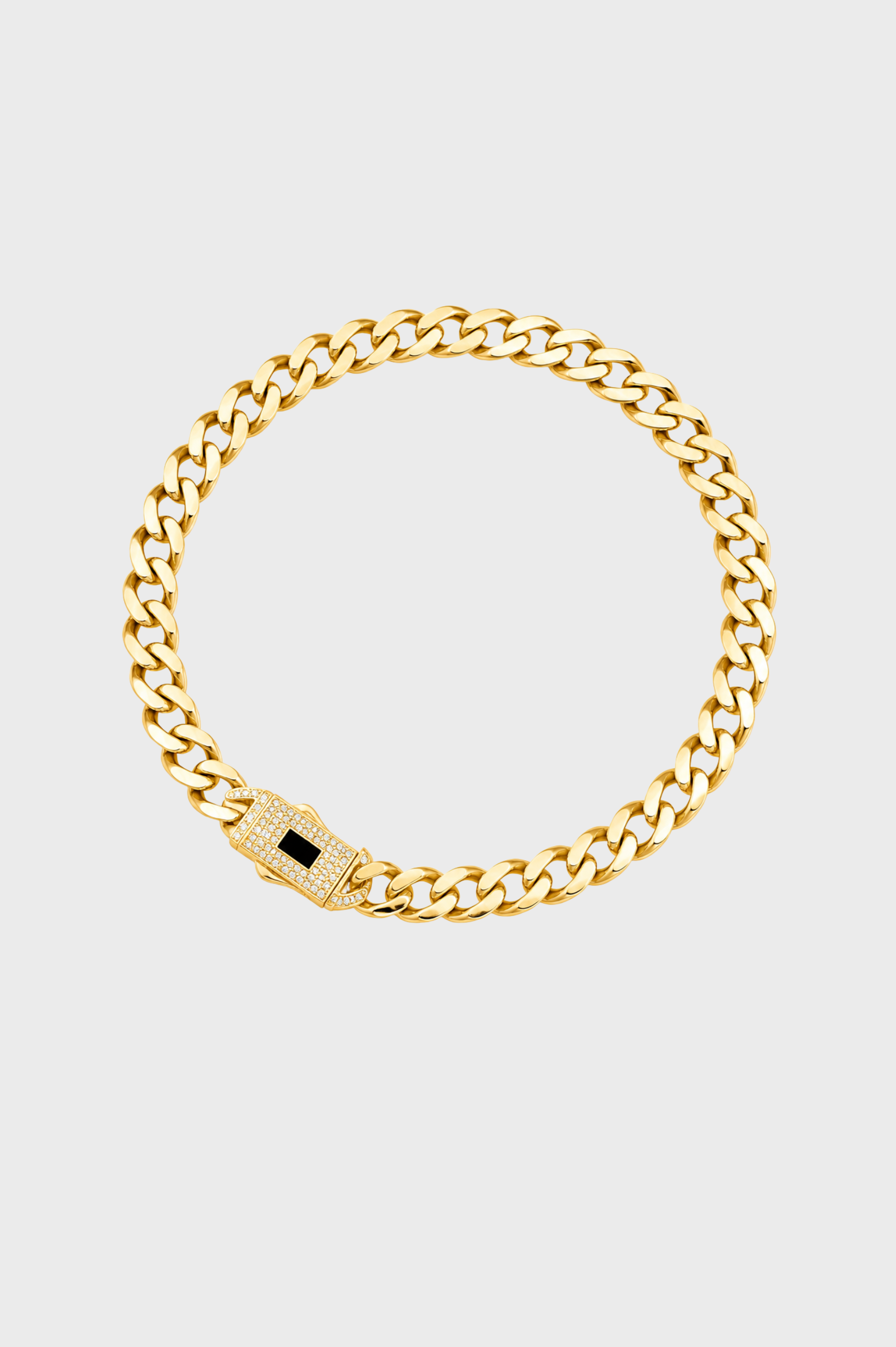 PULSERA CUBANA BROCHE MONACO