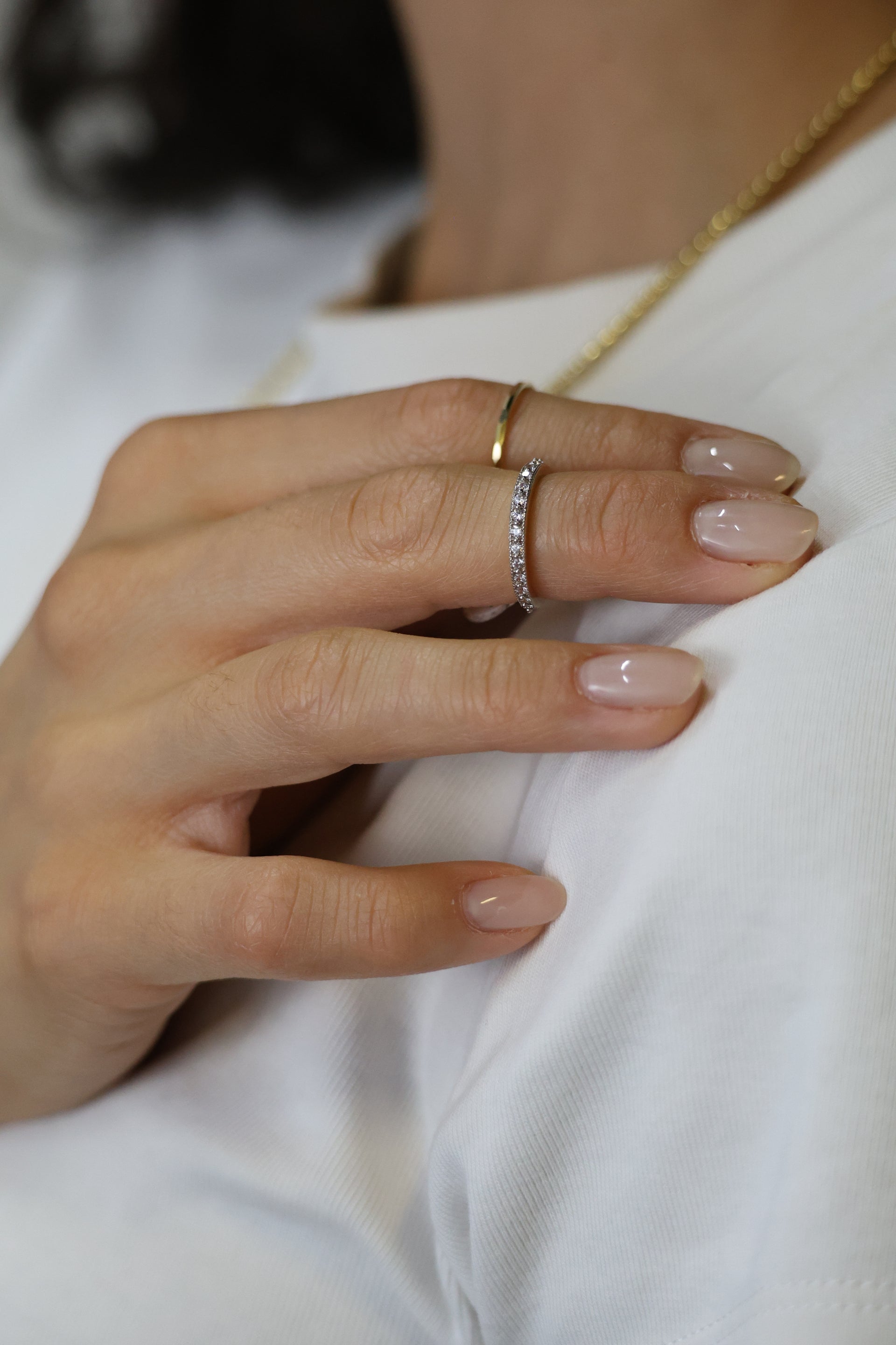 ANILLO PIEDRAS BLANCAS