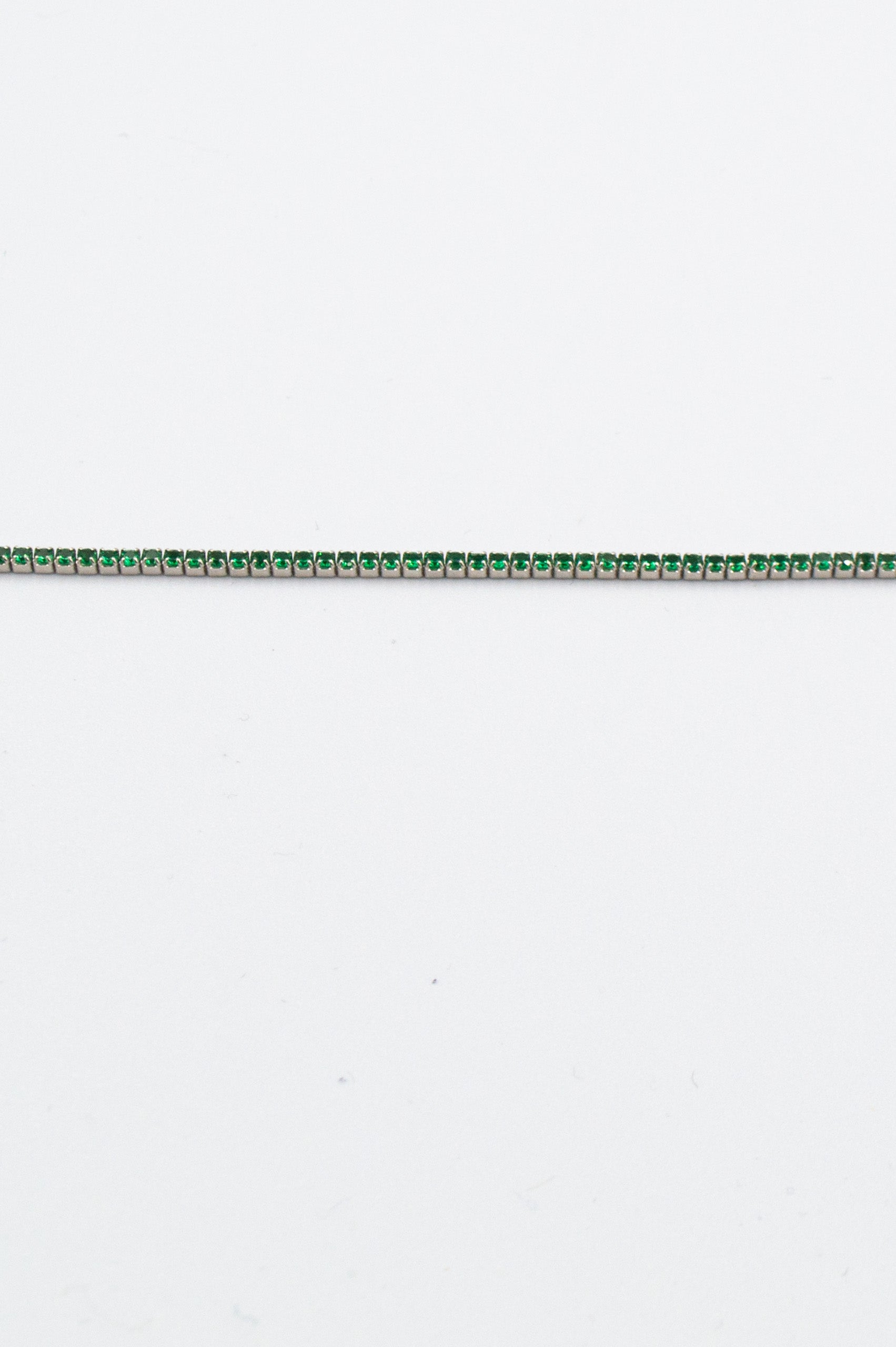 PULSERA TENIS PIEDRAS VERDES CHICAS