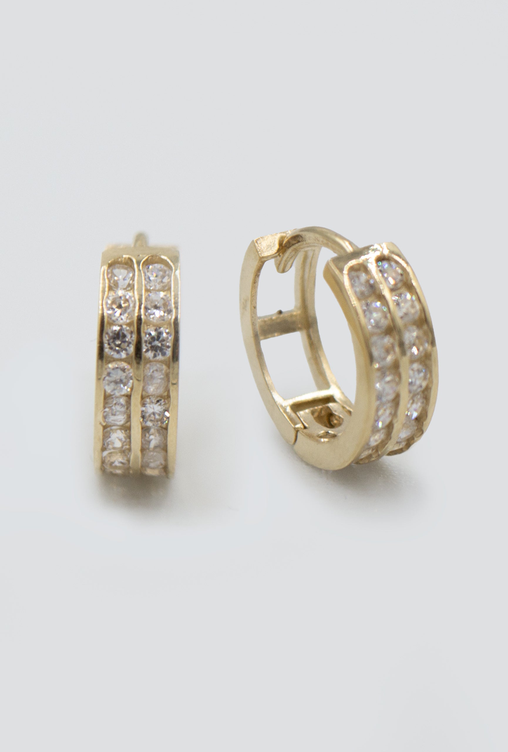 ARRACADAS BRILLANTES DOBLE FILA