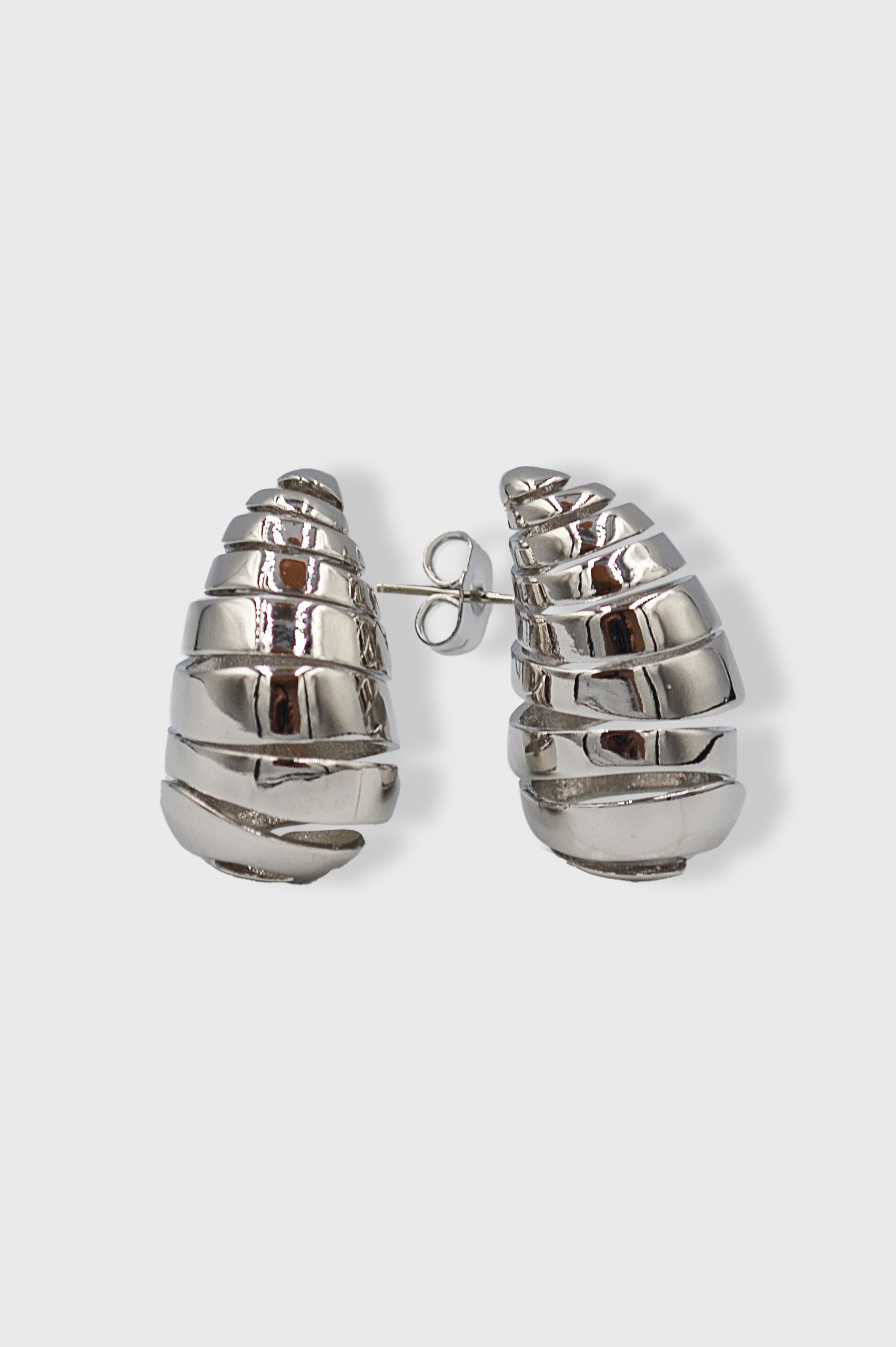 ARETES ESPIRAL PLATEADO