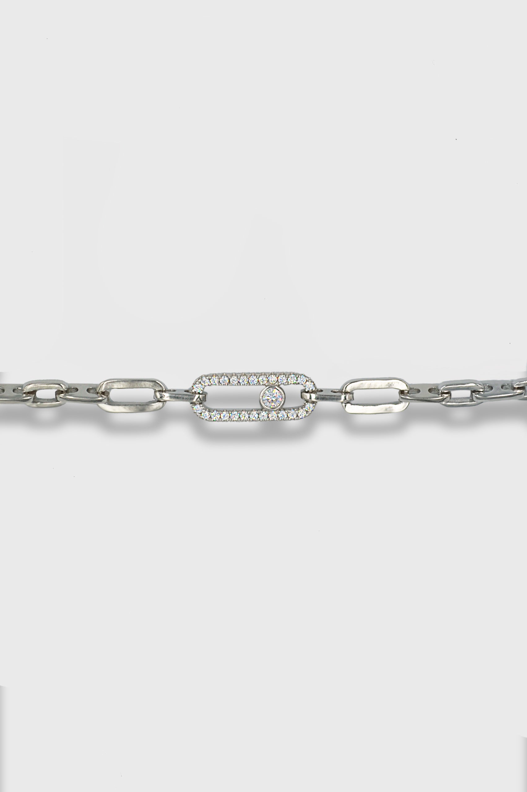 PULSERA RECTANGULOS CON CONTORNO DE PIEDRAS EN MEDIO