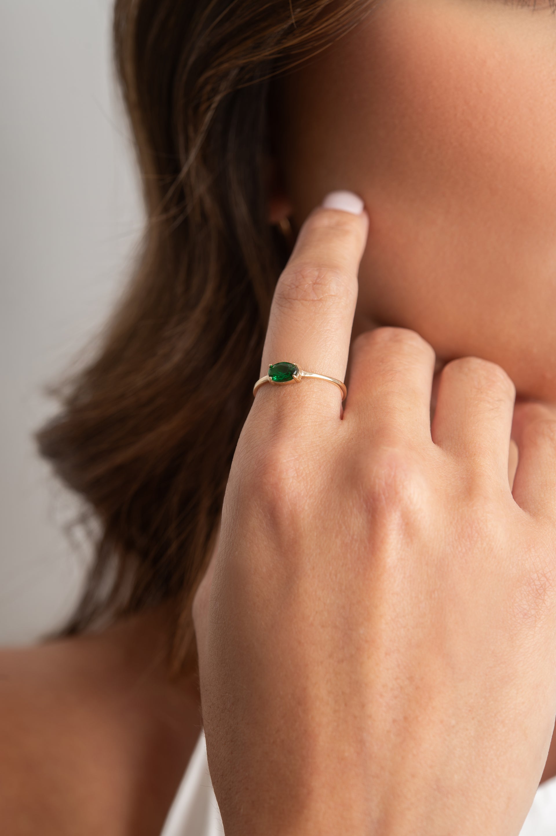 ANILLO BRILLANTE VERDE