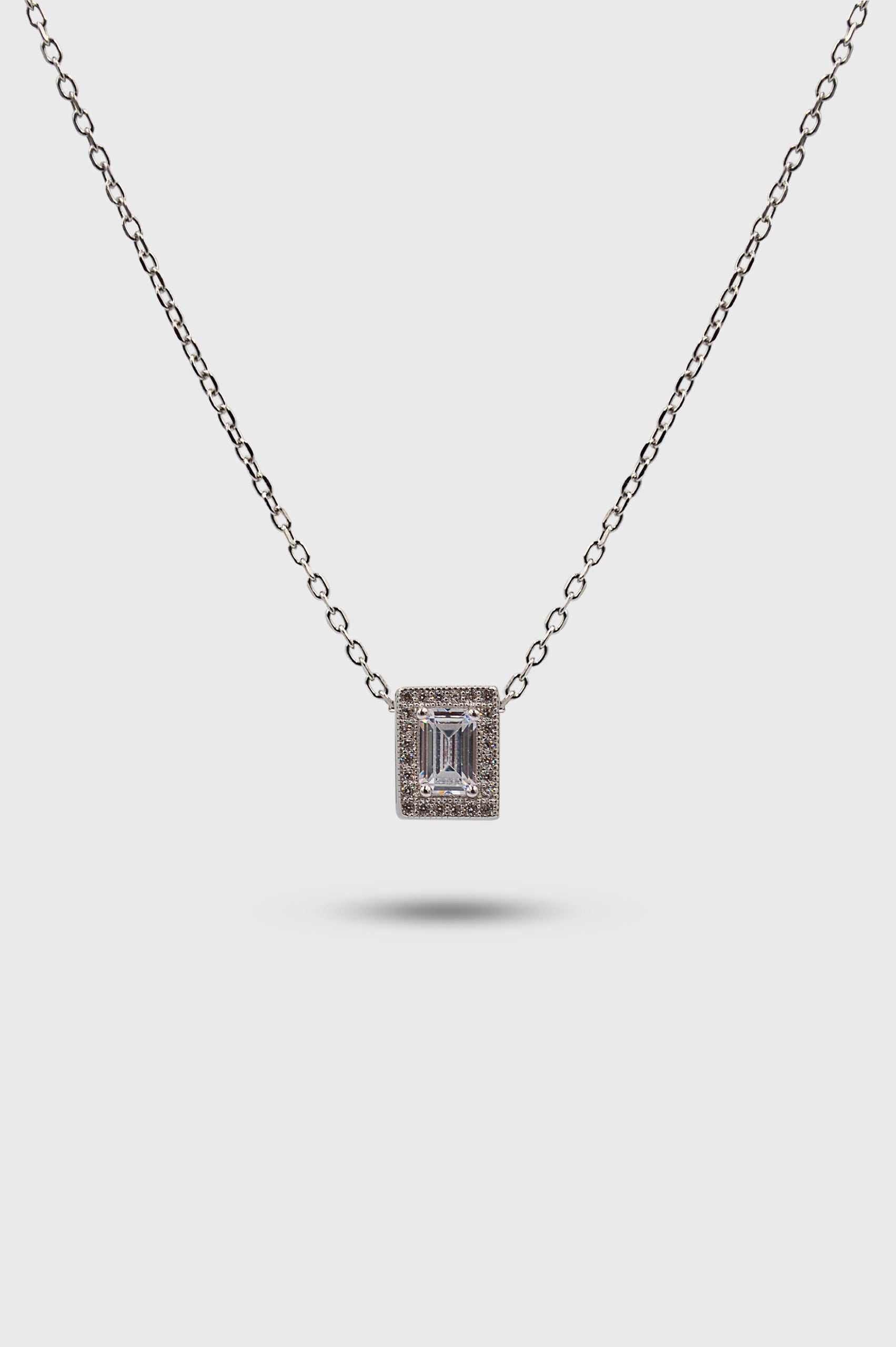 COLLAR HALO RECTANGULAR BRILLANTE