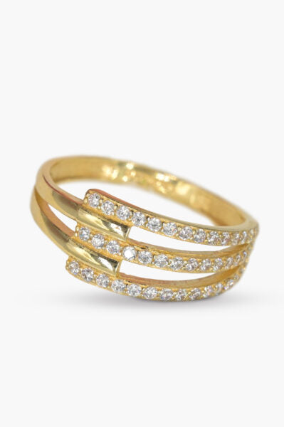 ANILLO TRES HILERAS DE BRILLANTES