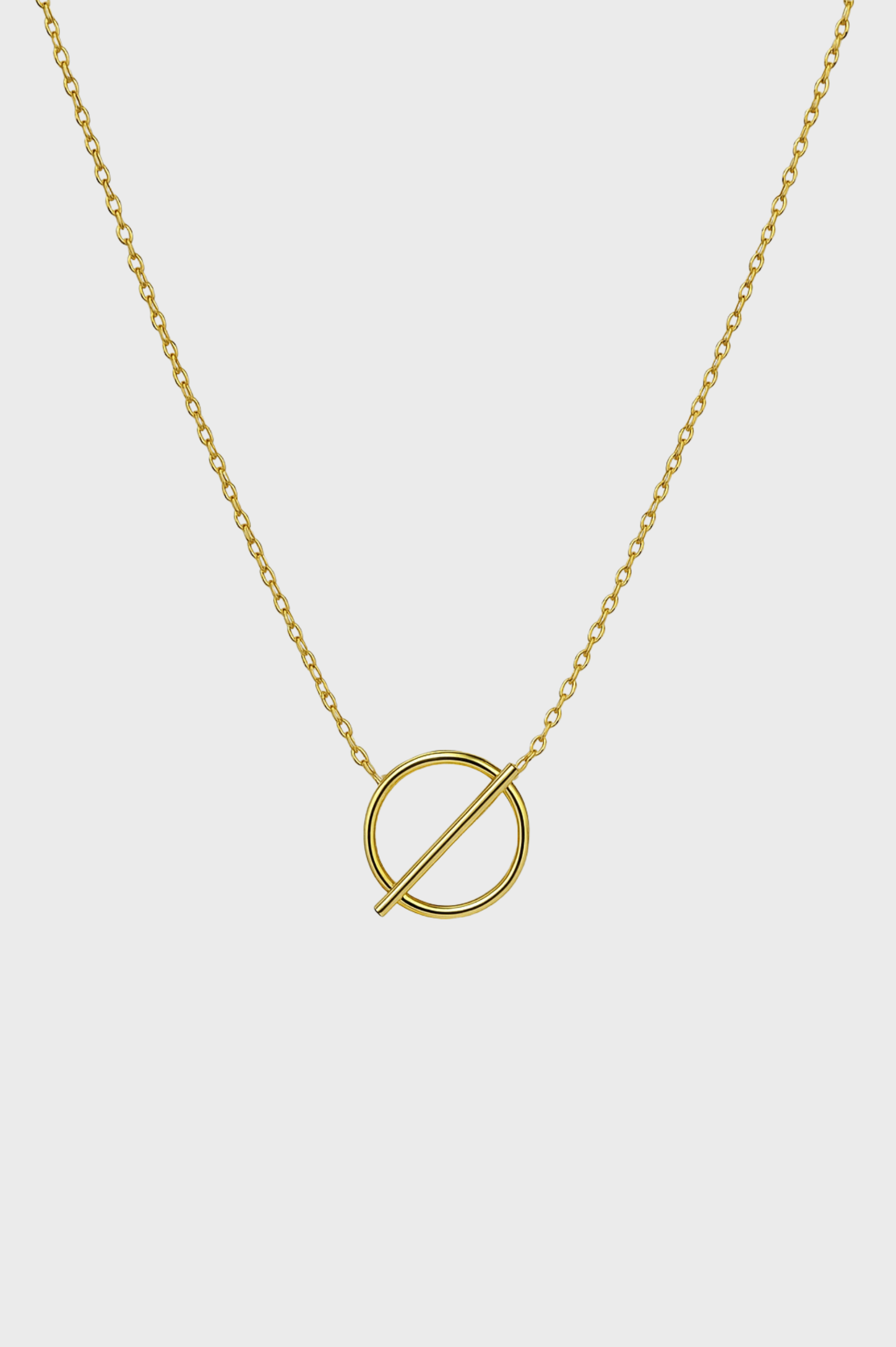 COLLAR CIRCULO LÍNEA CRUZADO