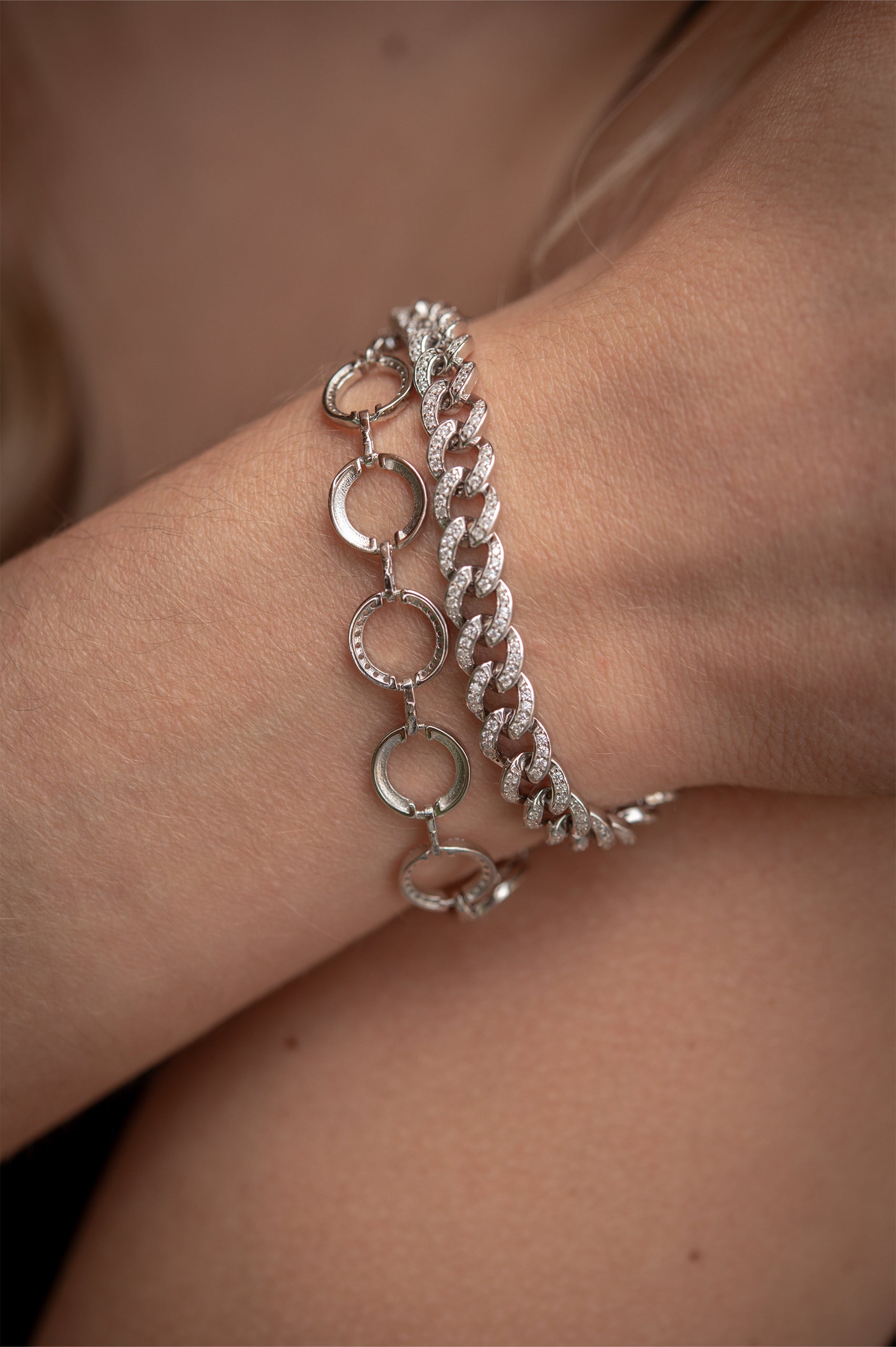 PULSERA CUBANA CON PIEDRAS